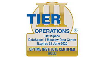 ЦОД DataSpace повторно получил наивысший сертификат Tier III Uptime Institute - Operational Sustainability – Gold. ЦОД DataSpace повторно получил наивысший сертификат Tier III Uptime Institute - Operational Sustainability – Gold.